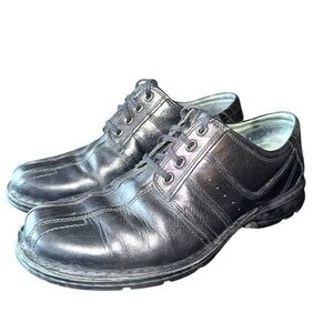 Clarks Mens Black Leather Comfortable Walking Shoes Size 11
